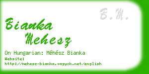 bianka mehesz business card